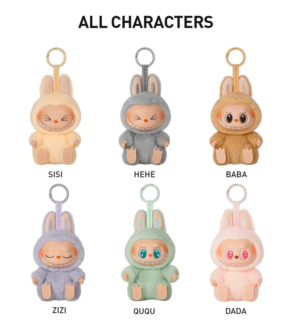 THE MONSTERS Have A Seat Plush Pendant Series